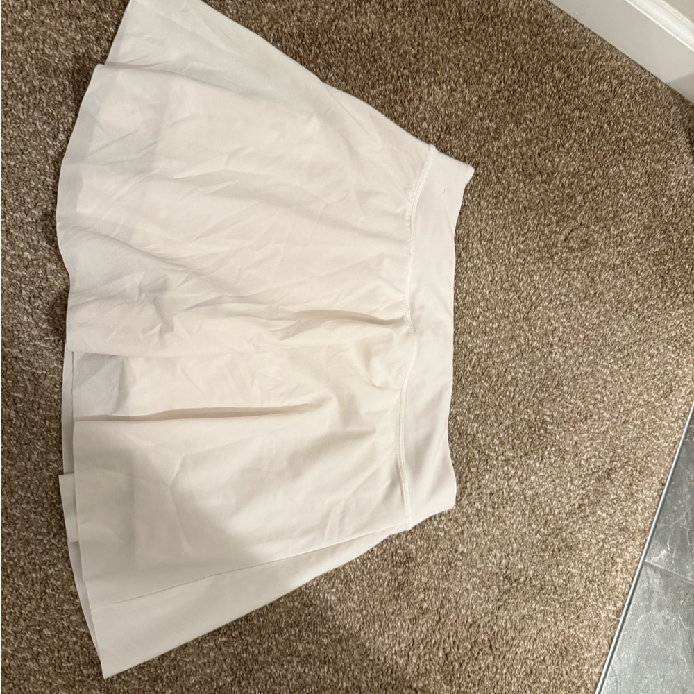 Nike White Skater Pleated Mini Skirt